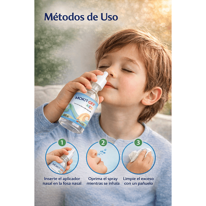 Solucion Cloruro De Sodio 0,9% Lavado Nasal Mokit Off Kids    6