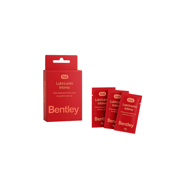 Bentley Gel Lubricante Intimo Hot Sachet 4g Caja x3 2