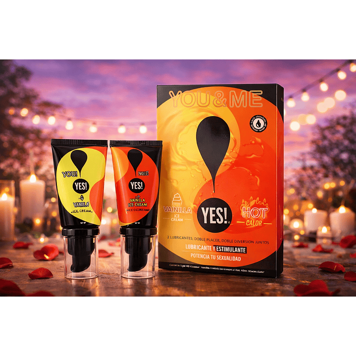 Pack Lubricante Yes You And Me Hot 40 Ml + Vanilla 40 Ml 5