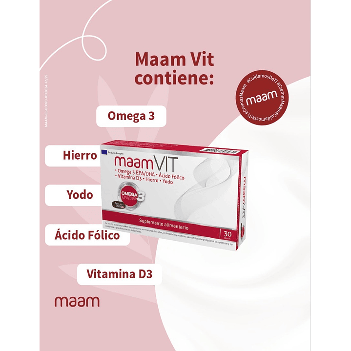 Kit MAAM Aceite Antiestrías + Gel Pezones + Cápsulas 6