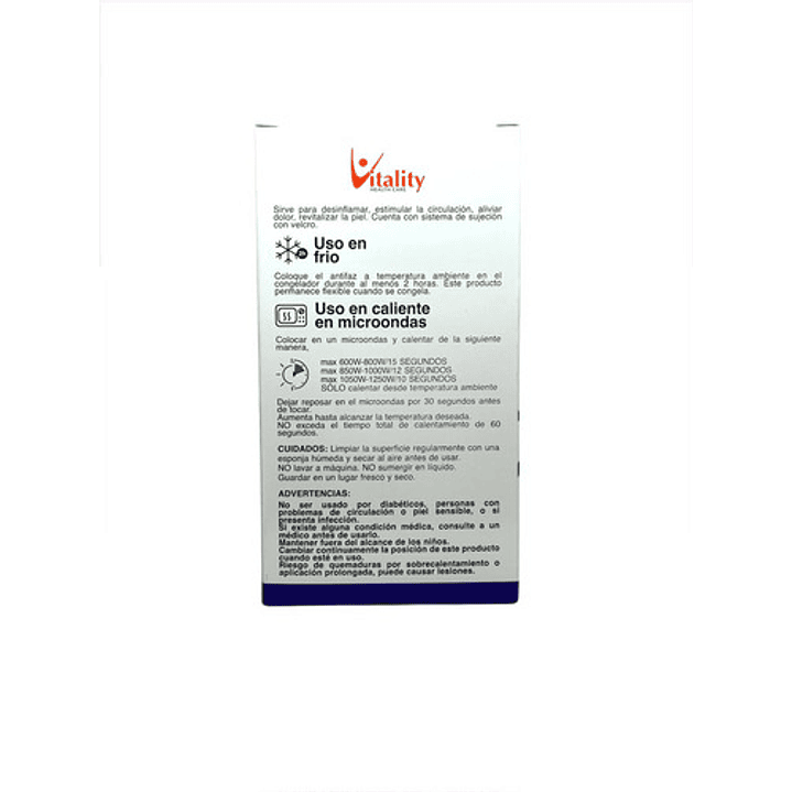 Antifaz Gel Frío Calor 36x9.5cm Vitality 2