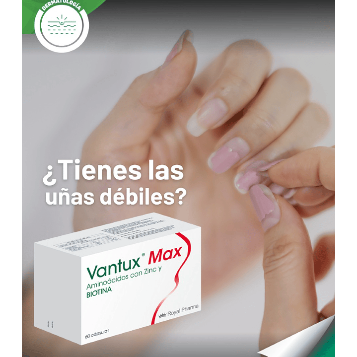 Vantux Max Suplemento Capilar y Uñas X60 Cápsulas Pack x3 2