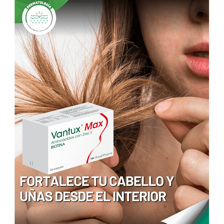Vantux Max Suplemento Capilar y Uñas X60 Cápsulas Pack x3 4