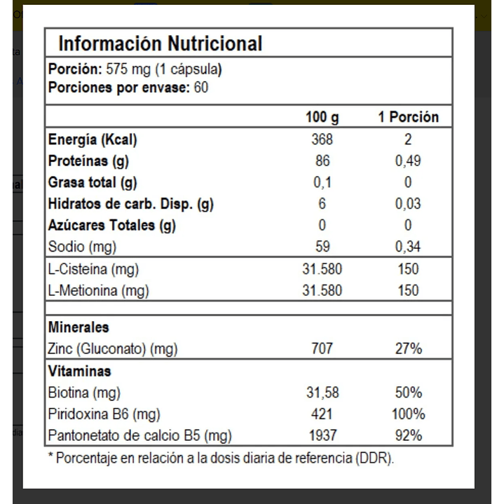 Vantux Max Suplemento Capilar y Uñas X60 Cápsulas Pack x2 6