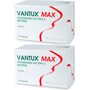 Vantux Max Suplemento Capilar y Uñas X60 Cápsulas Pack x2