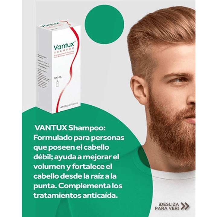 Vantux Shampoo Energizante Anticaida Capilar 100ml Pack X3 4
