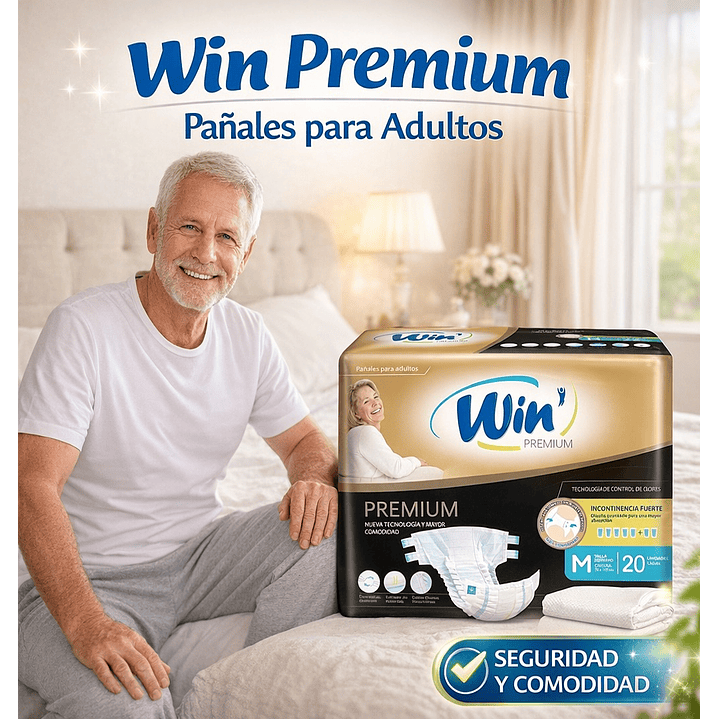 Win Premium Pañales Para Adultos Talla M X20 Pack x3 3