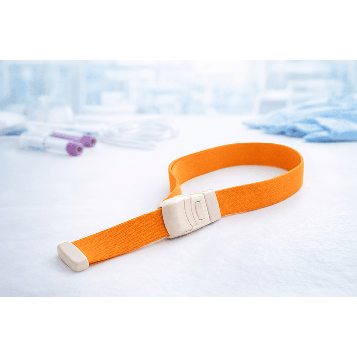 Torniquete Elástico Naranja con Tip Top Reutilizable 5