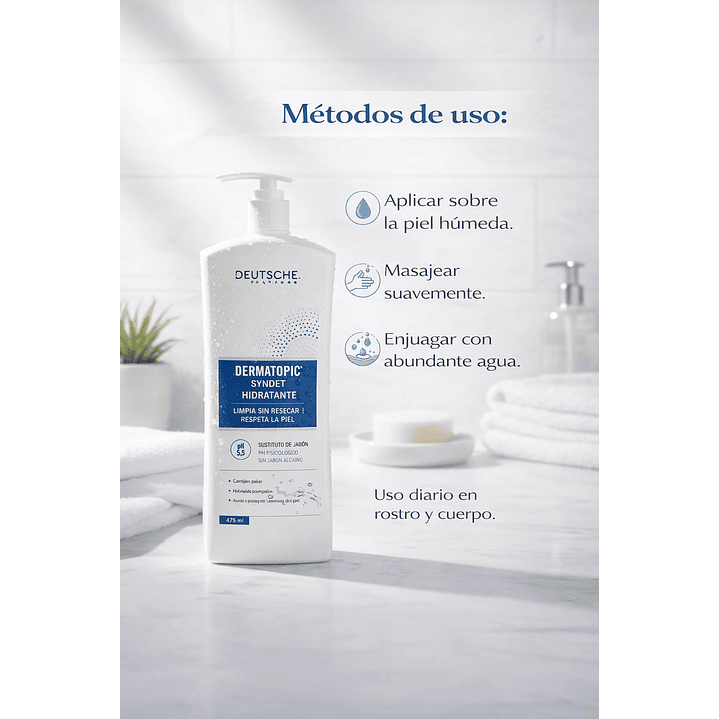 Dermatopic Syndet Hidratante Sustituto Jabón 475Ml 2