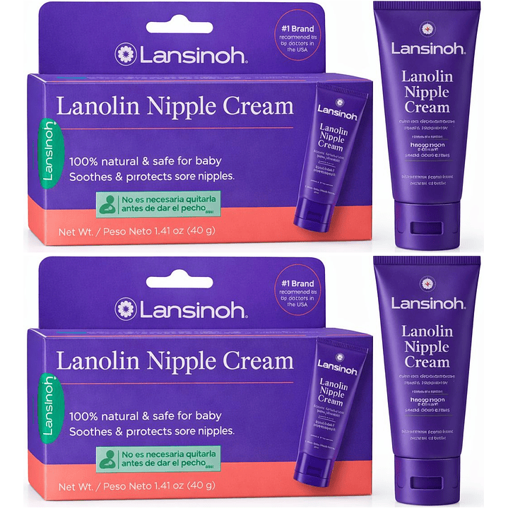 Lanolina Crema Hipoalergenica Para Pezones Lansinoh 40g Pack x2 1