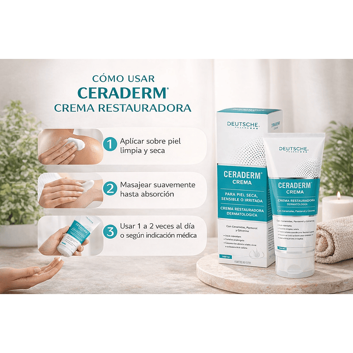 Ceraderm Crema Restauradora 200g Hidratación Profunda 4