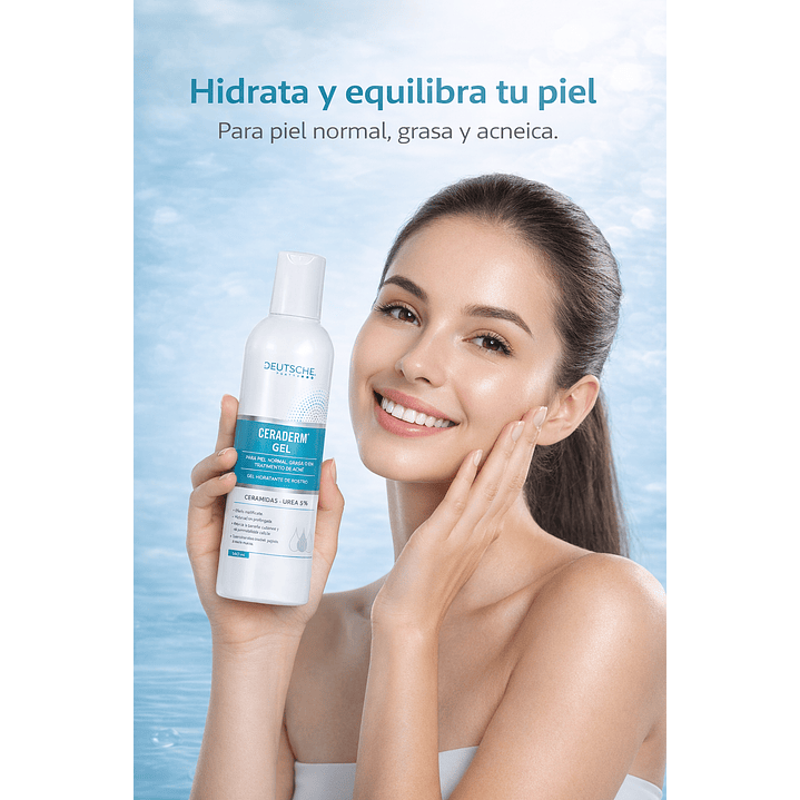 Ceraderm Gel Hidratante De Rostro Piel Normal Grasa Acneica 4