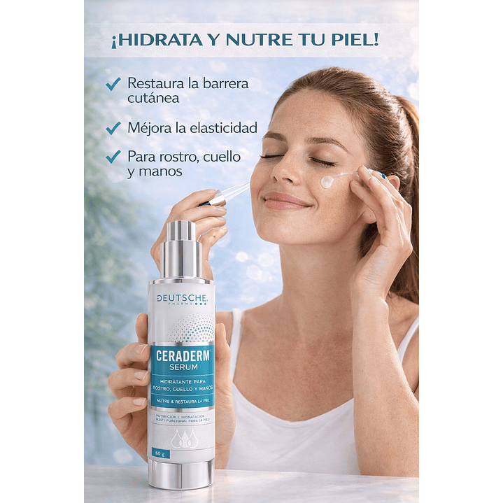 Ceraderm Serum Hidratante Rostro Cuello Manos 60g 3