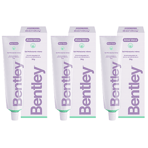 Bentley Gel Hidratante Íntimo Aloe Vera 50g Pack x3