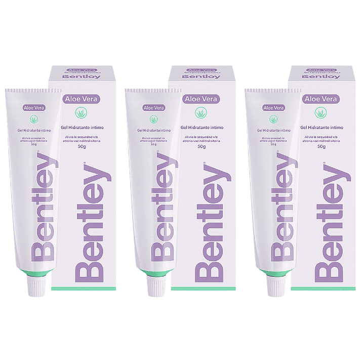 Bentley Gel Hidratante Íntimo Aloe Vera 50g Pack x3 1