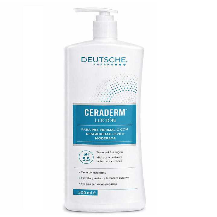 Ceraderm Loción Corporal Piel Normal Levemente Reseca 500ml  1