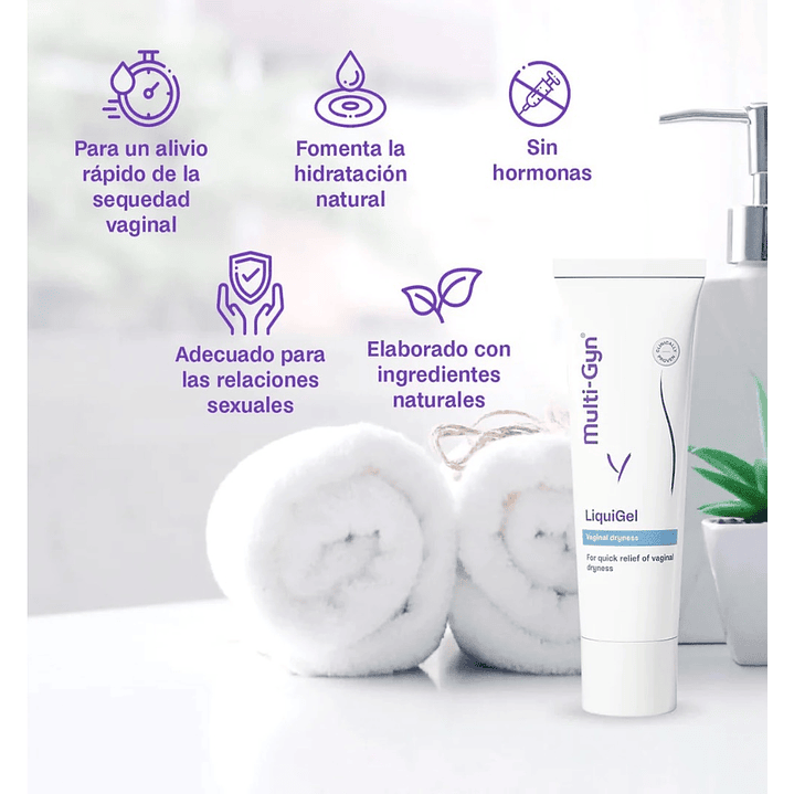 Gel Multi-Gyn LiquiGel Sequedad Vaginal Hidratación Íntima 30ml  4