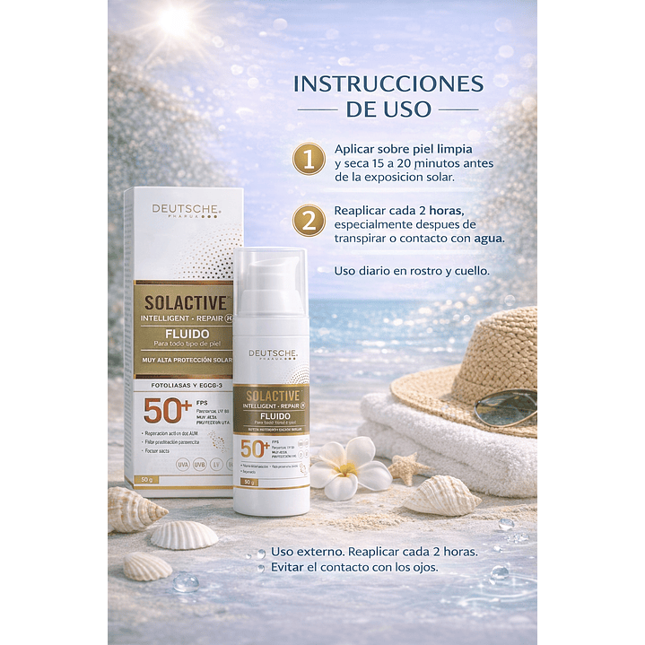 Protector Solar Solactive Intelligent Repair Fluido 50g 4