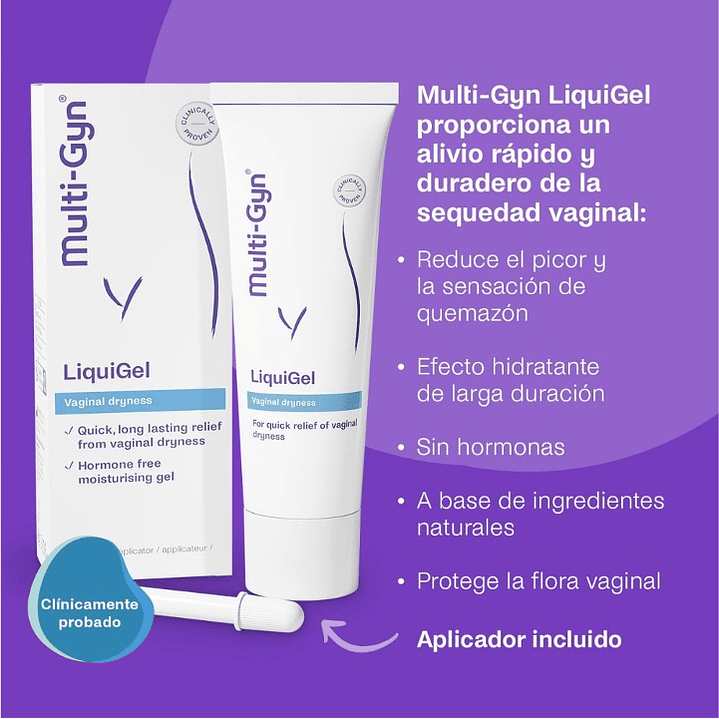 Gel Multi-Gyn LiquiGel Sequedad Vaginal Hidratación Íntima 30ml Pack x3 4