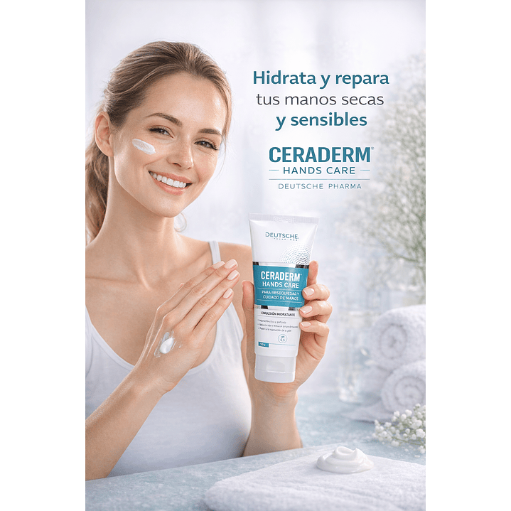 Ceraderm Crema de Manos 50g Hidratante Reparadora 3