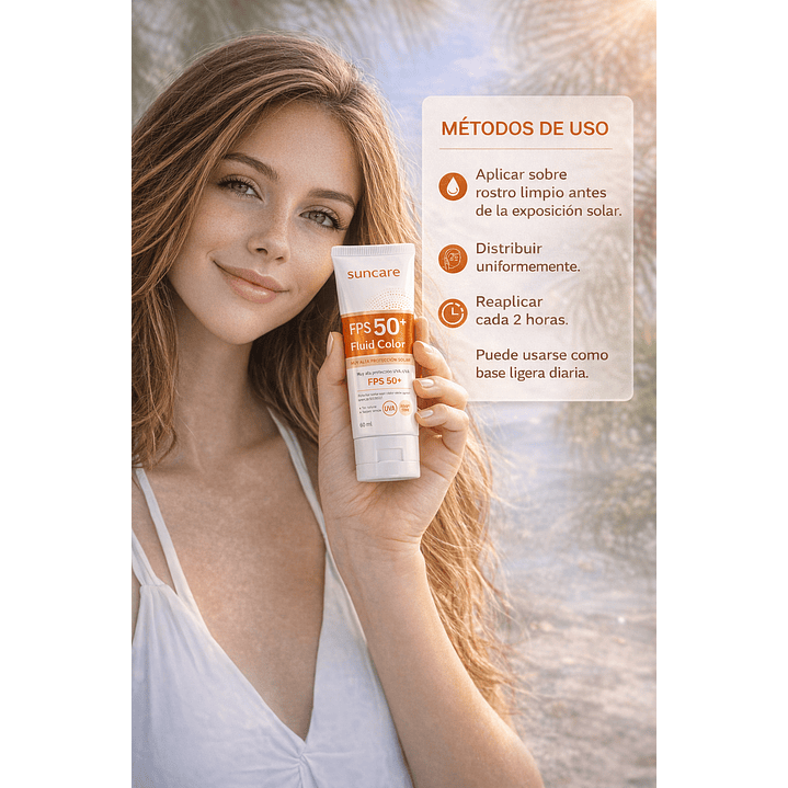 Suncare Fluid Color Protector Solar 50 Fps 60ml 3