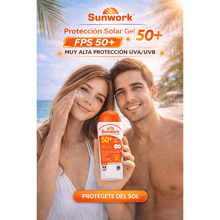 Protector Solar Sunwork Gel 50 Fps 120g  4