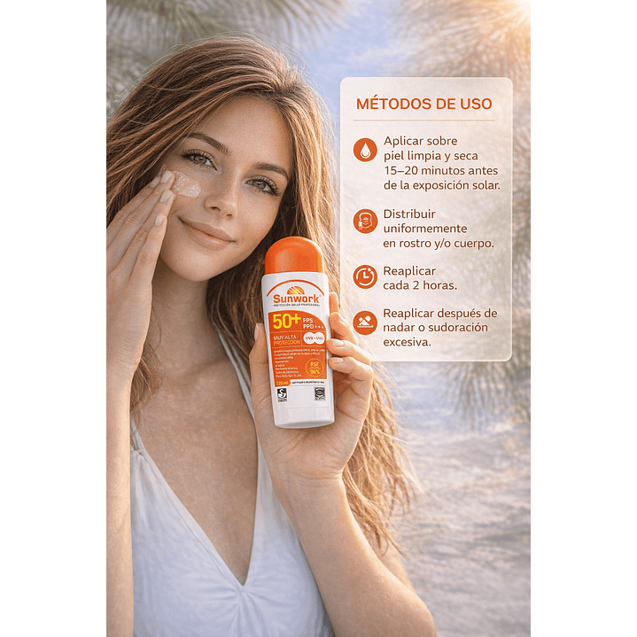 Protector Solar Sunwork Gel 50 Fps 120g  5