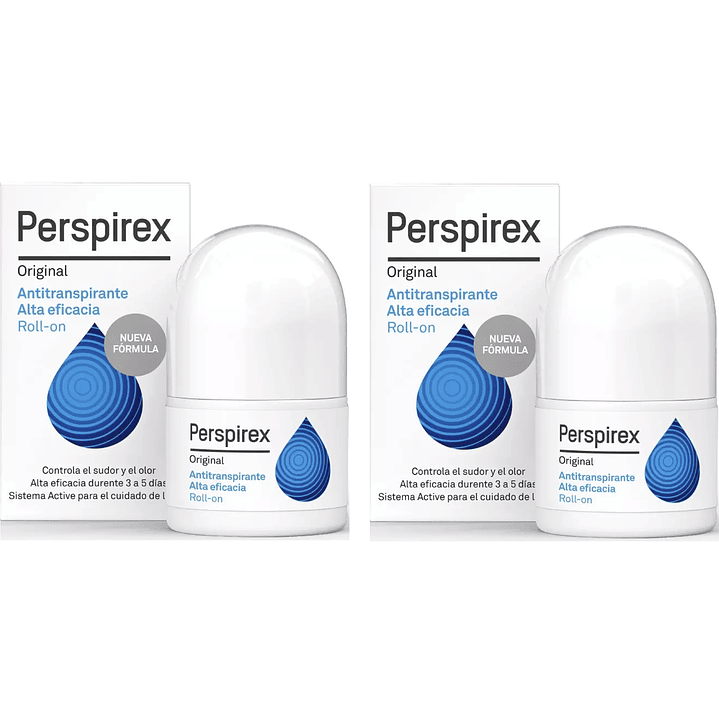 Perspirex Original Roll-on Controla Sudor Olor 20ml Pack X2 1