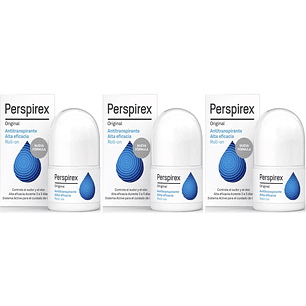 Perspirex Original Roll-on Controla Sudor Olor 20ml Pack X3