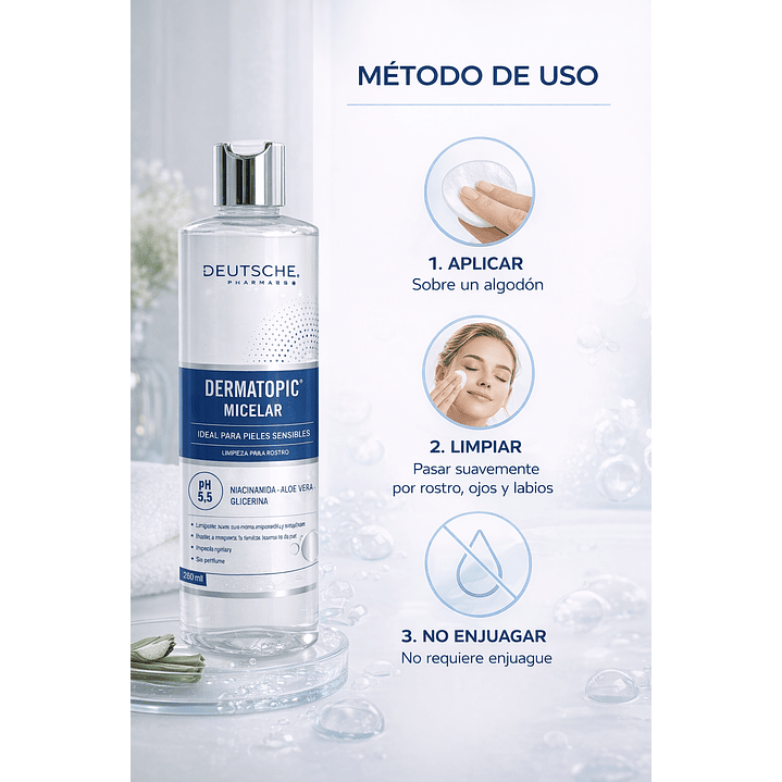 Dermatopic Agua Micelar 260 ml Piel Sensible 3