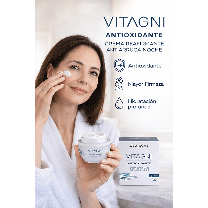 Vitagni Antioxidante Noche Crema Reafirmante Antiarruga 50g  4