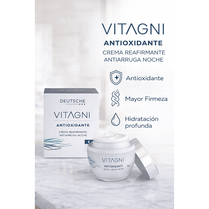Vitagni Antioxidante Noche Crema Reafirmante Antiarruga 50g  5