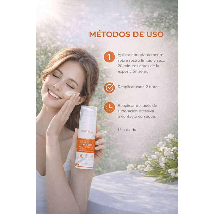 Suncare 100 Protector Solar Clear Skin Fps 50+ 50gr 4