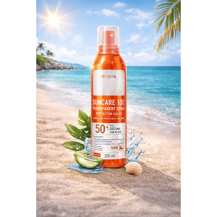 Protector Solar Transparente Suncare 100 Spray 200ml 5