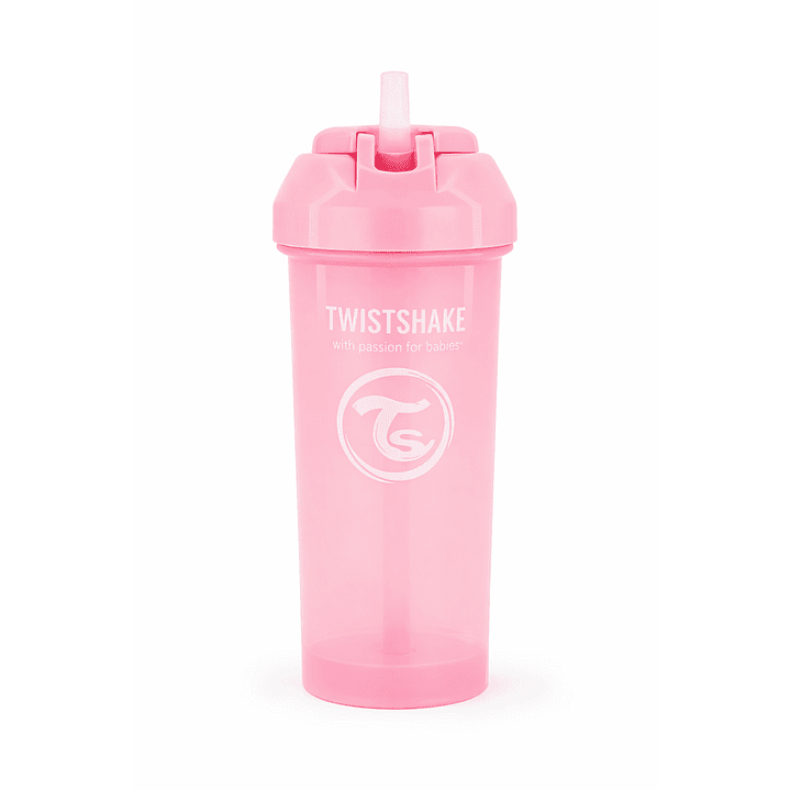 Vaso Con Bombilla Straw Cup 360ml Rosado 1