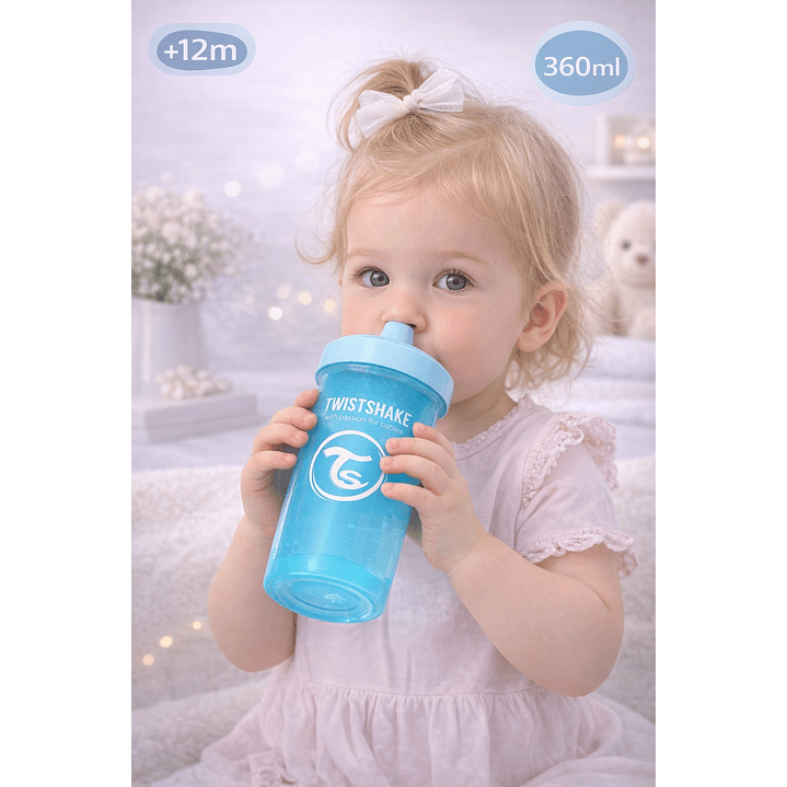 Vaso Antiderrame Kid Cup +12m Twistshake Azul 360ml 3