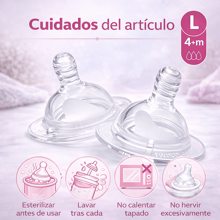 Tetinas Anti-cólico Twistshake Large +4m Set 2 Unidades 6