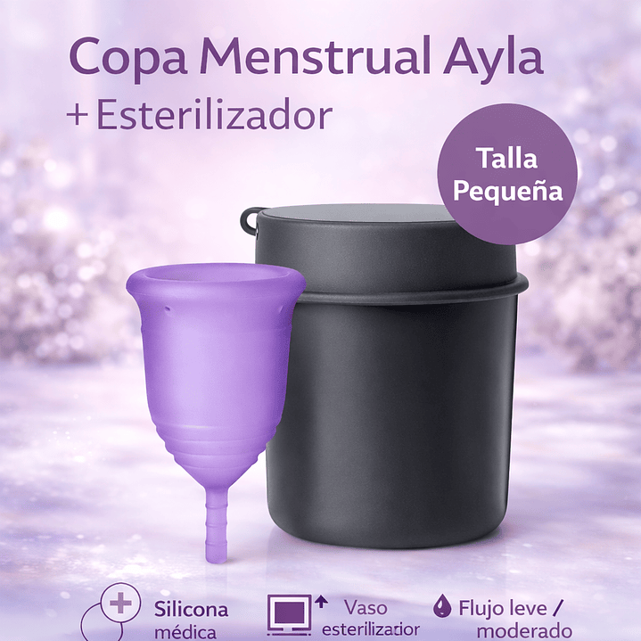 Copa Menstrual Ayla Con Esterilizador - Talla Pequeña 3