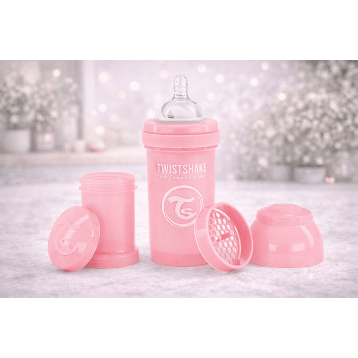  Twistshake Mamadera  Anti Colic 6oz Rosa P | Biberón  3
