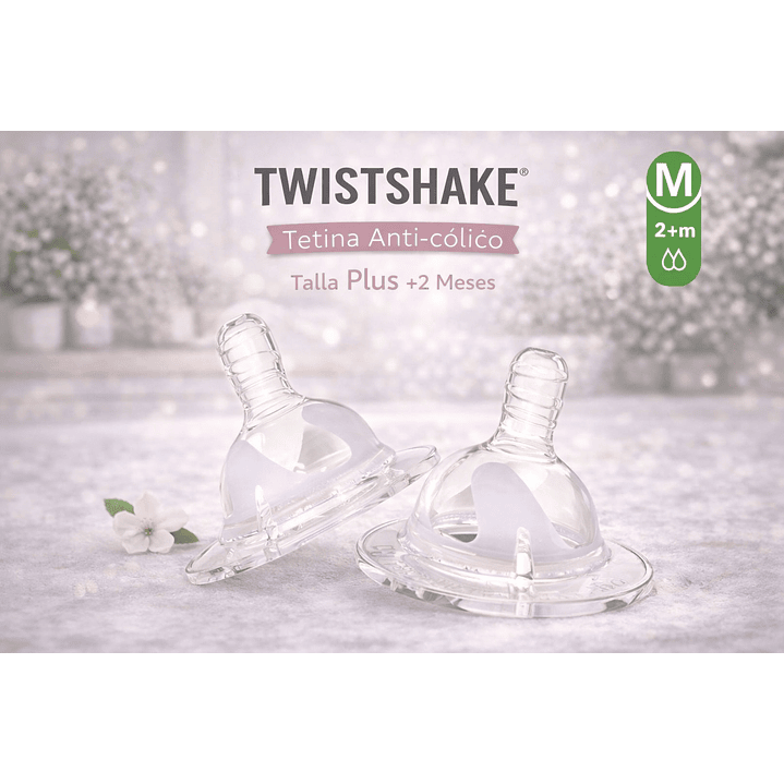 Twistshake Tetina Anti-cólico Talla M +2m Set 2 Und 3