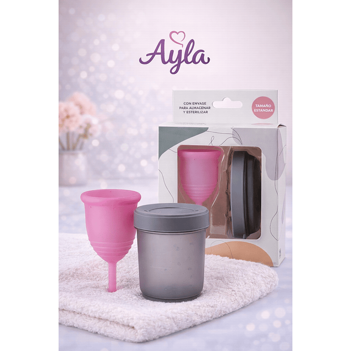 Copa Menstrual Ayla Con Vaso Esterilizador Tamaño Standar 5