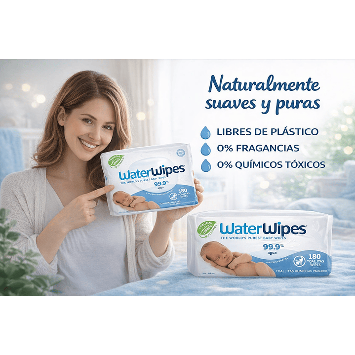 Toallitas Waterwipes Bolsa X3 (180u) 7