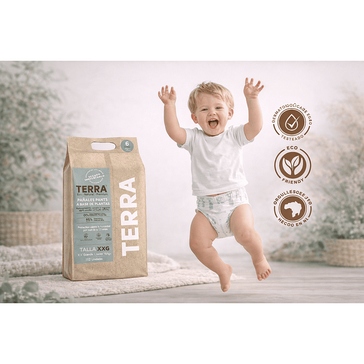  Pañales Terra Pants Biodegradables Talla XXG  X12 Caja X8 7
