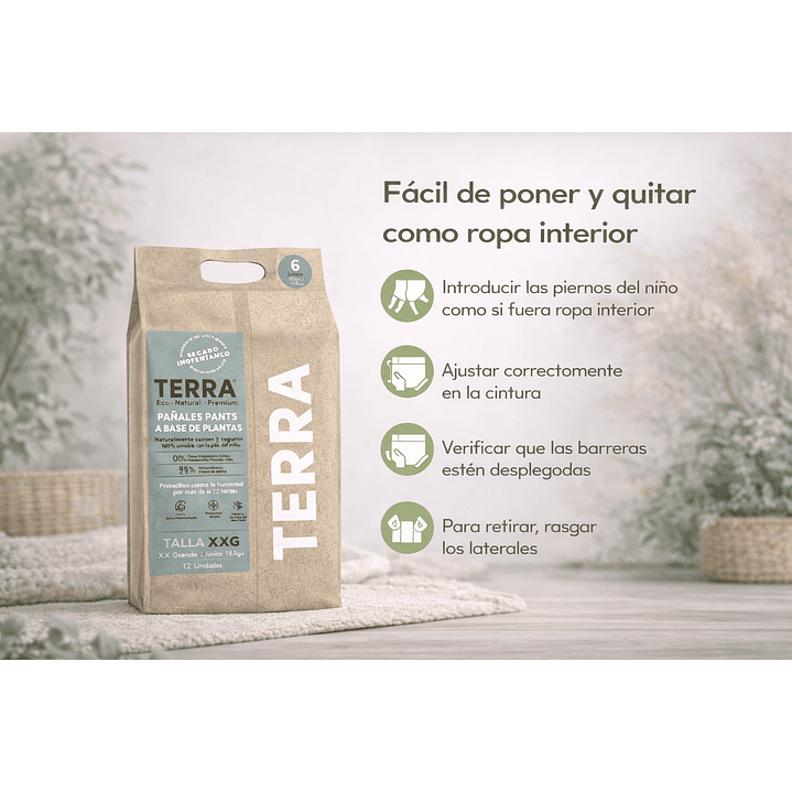  Pañales Terra Pants Biodegradables Talla XXG  X12 Caja X8 6