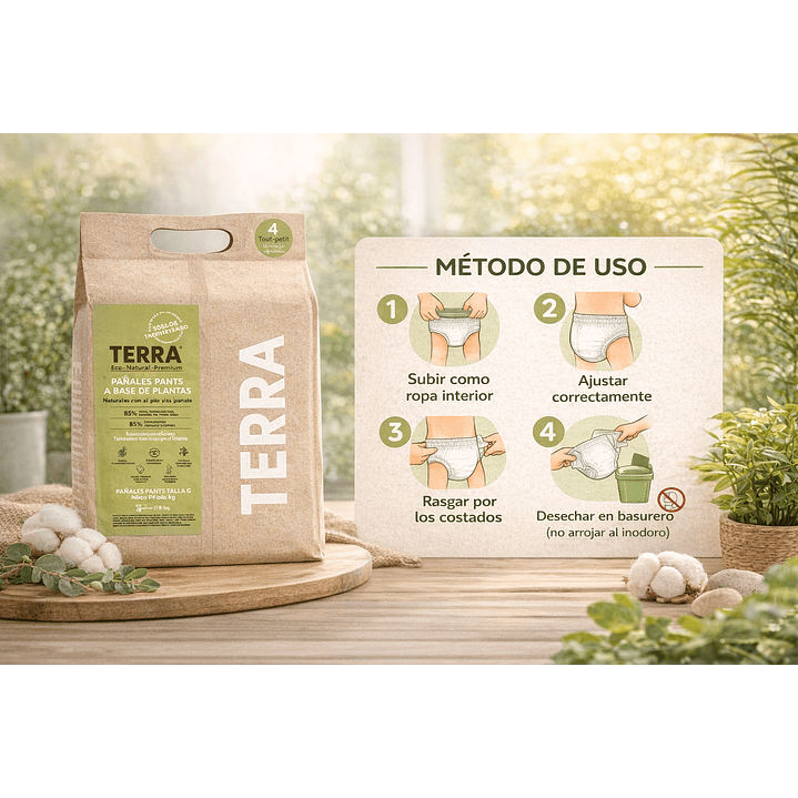 Pañales Terra Pants Biodegradables Talla G X16 CAJA X8 6