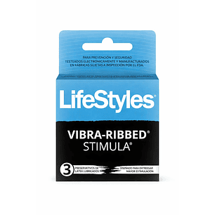 Preservativo Vibra Ribbed Stimula x3 