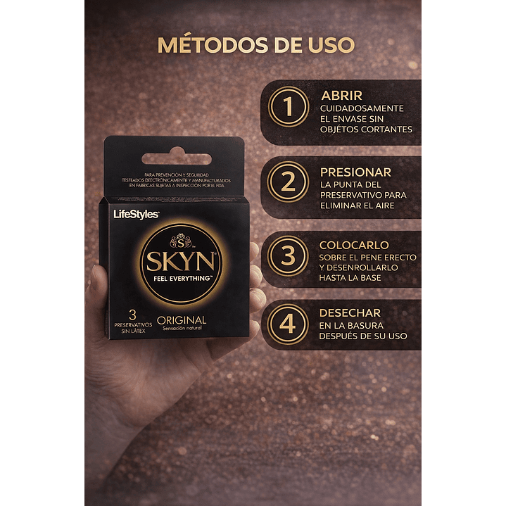 Preservativos Lifestyles Condones Skyn Original Sin Látex X3 Pack x2 4
