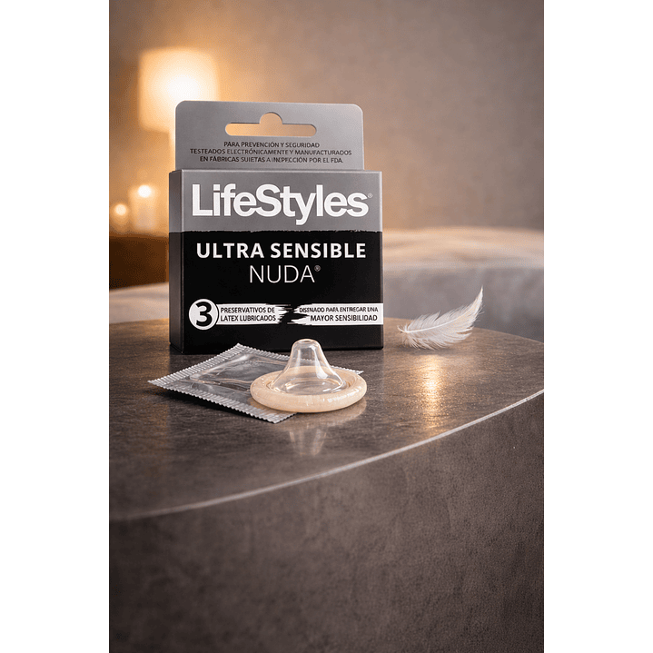 Preservativos  Lifes Style Ultra  Sensible Nuda X3 Unidades  4