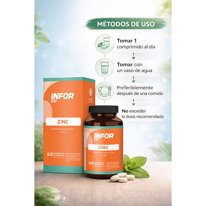 Infor Vit Zinc Comp 60 Comprimidos 4
