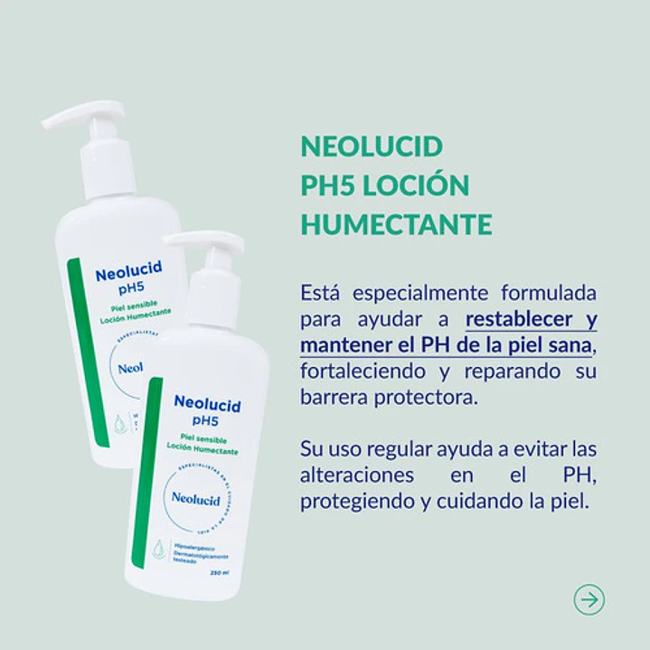Neolucid Loción Humectante Hipoalergénica Ph5 250ml Pack x3 5